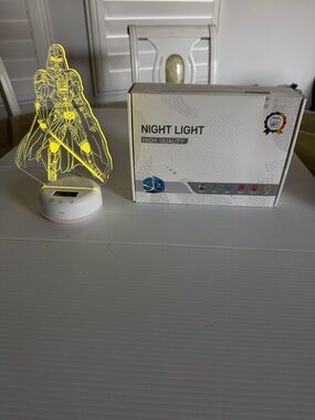 3D Illusion Acrylic Kids Led Night  Light Star Wars Theme  16 Color Changes